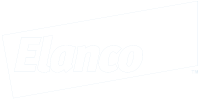 Elanco logo in bold white letters on a tilted blue rectangle, embodying the trust and care valued by veterinarians.