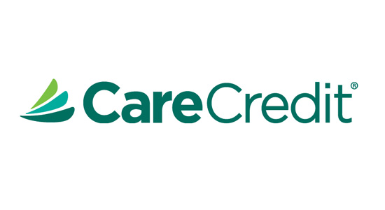 Logo of CareCredit on a white background, featuring three overlapping leaf-like shapes in green shades above the word "CareCredit" in dark green and black text. Perfect for veterinarians seeking financial solutions to support pet owners' needs.